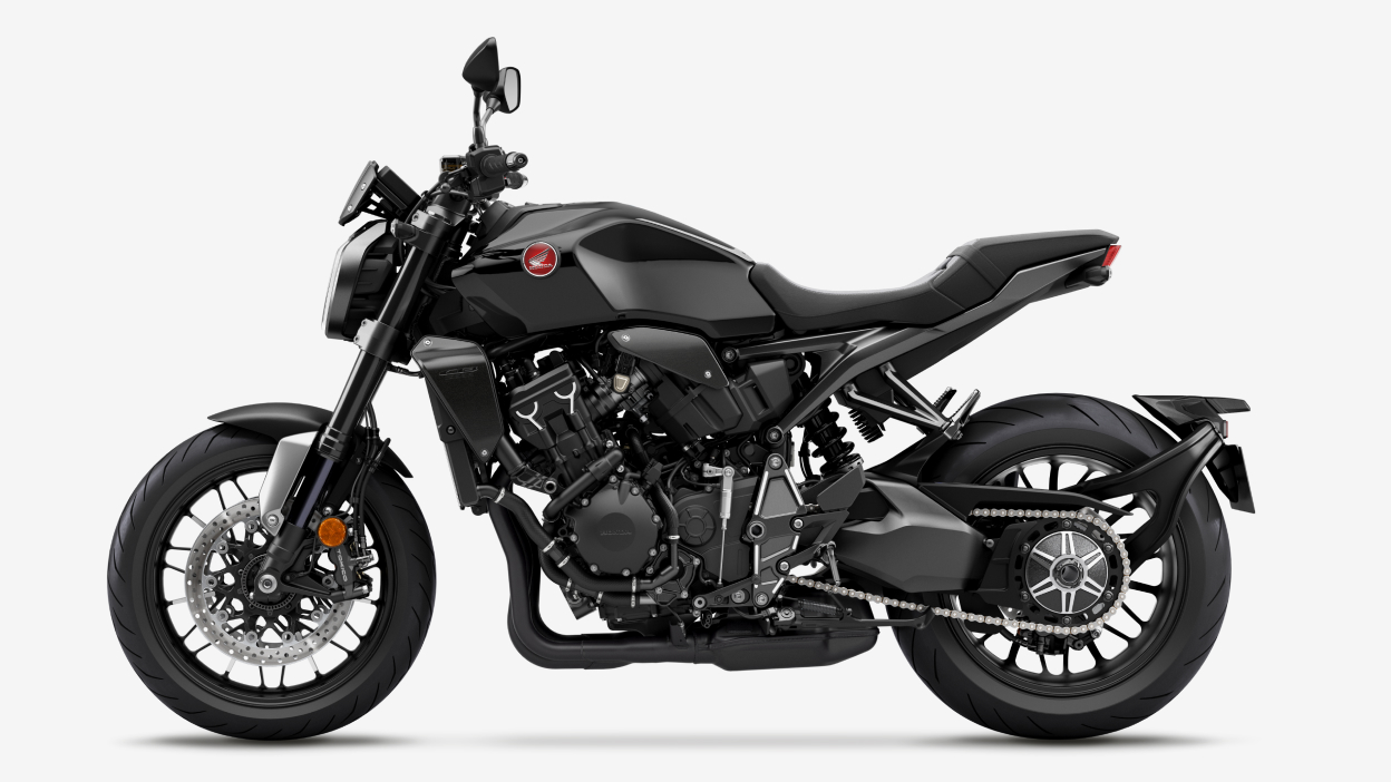 A left facing black Honda SCL500