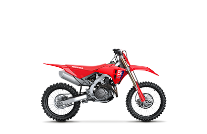 A right facing angle of a Honda CRF450R